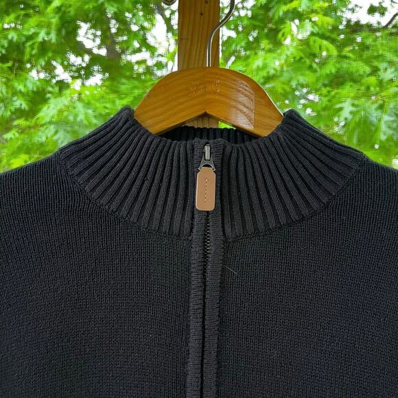 St. John's Bay Men's Zip Neck Pullover Sweater Black Size L. NEW - Picture 4 of 7
